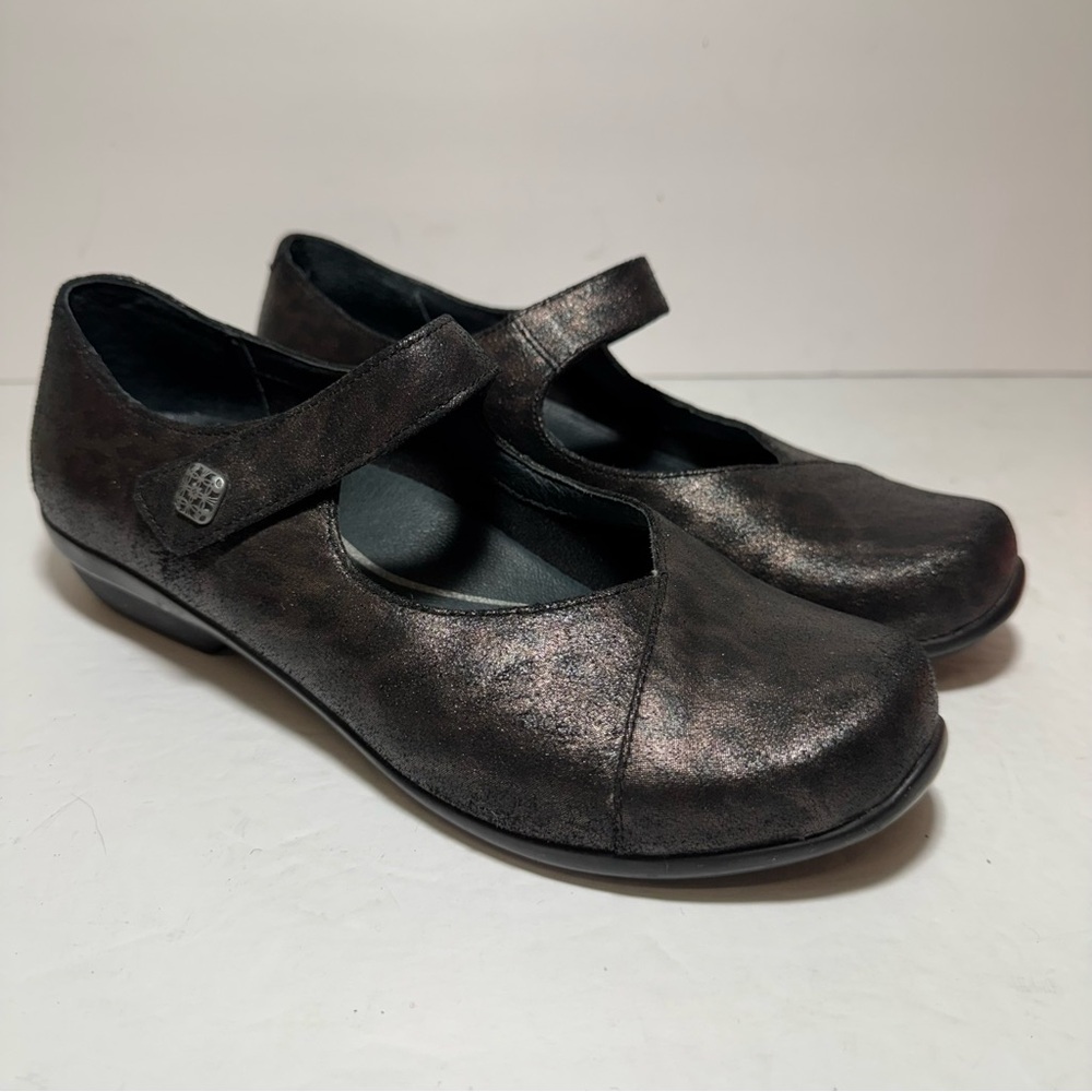 Dansko Opal Leopard Print Leather Low Heel Mary Jane Clogs Shoes Sz 39 US 8.5-9 - Picture 2 of 15
